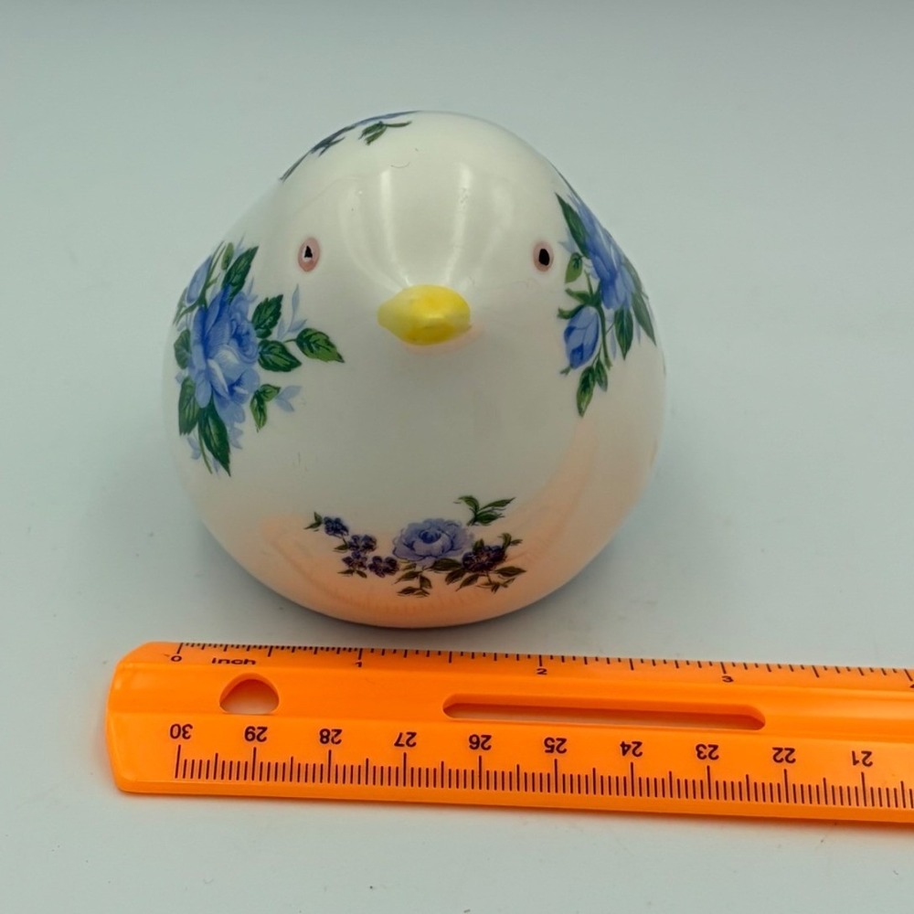 Vintage Napcoware Blue Rose Floral Bird Chick Figurine Japan Ceramic 3 Inch - Picture 8 of 8